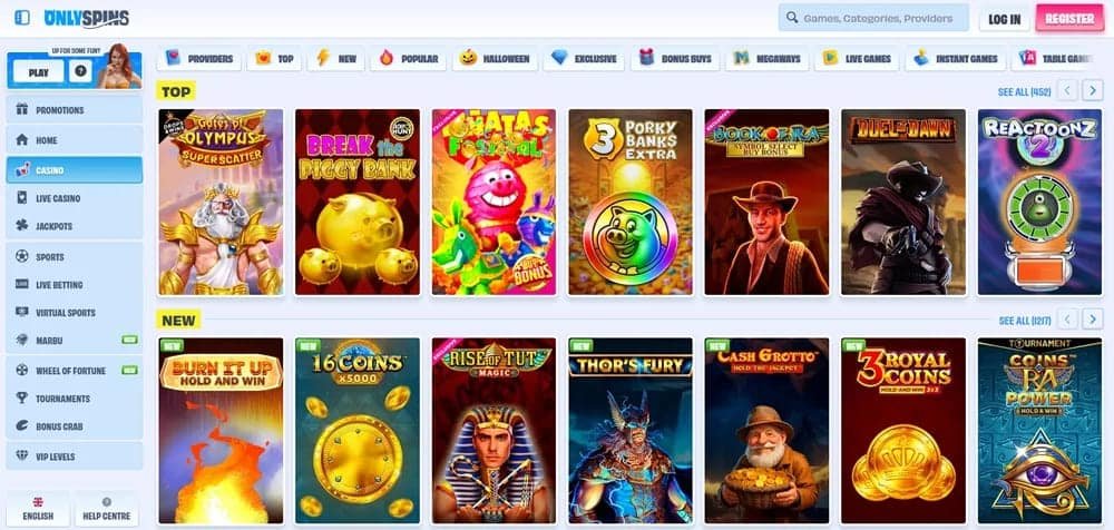 OnlySpins Casino 2025 – Recevez le Bonus 5000€ + 150 Tours Gratuits