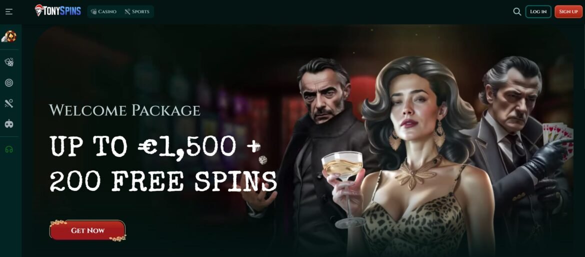 Tonyspins Bonus : jusqu’à 500€ + 200 Free Spins offerts
