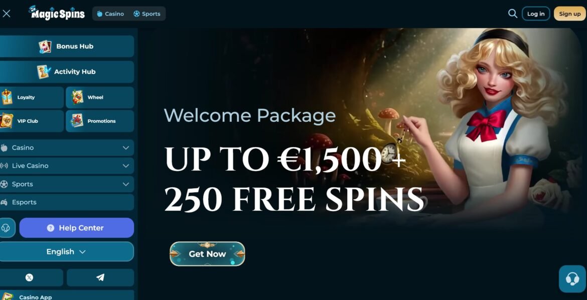 Magic Spins Casino Bonus : Dépôt Doublé + Free Spins