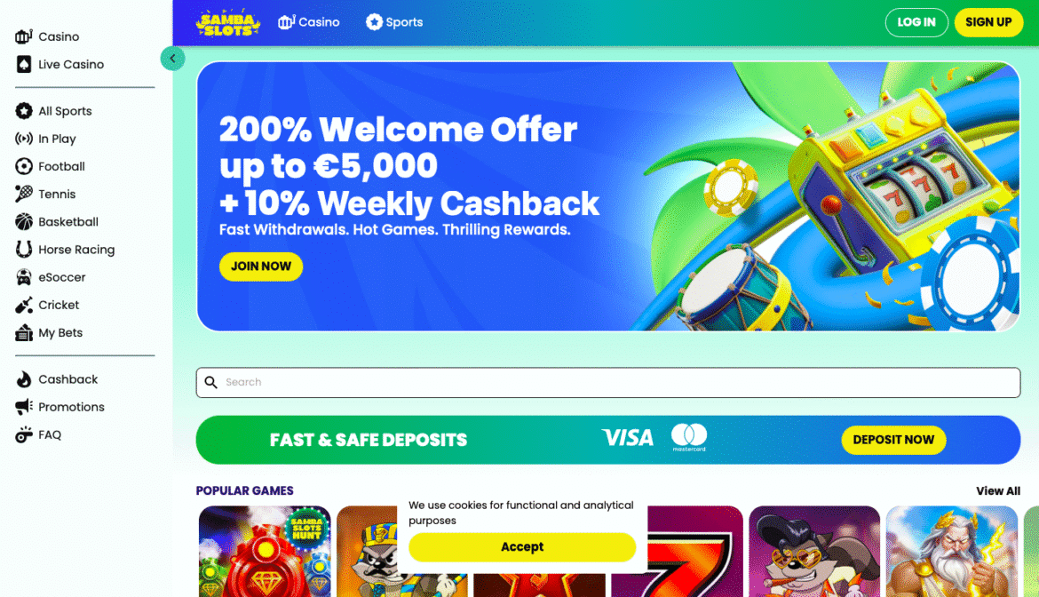 Samba Slots Casino ▷ Bonus 2026, paiements, jeux populaires