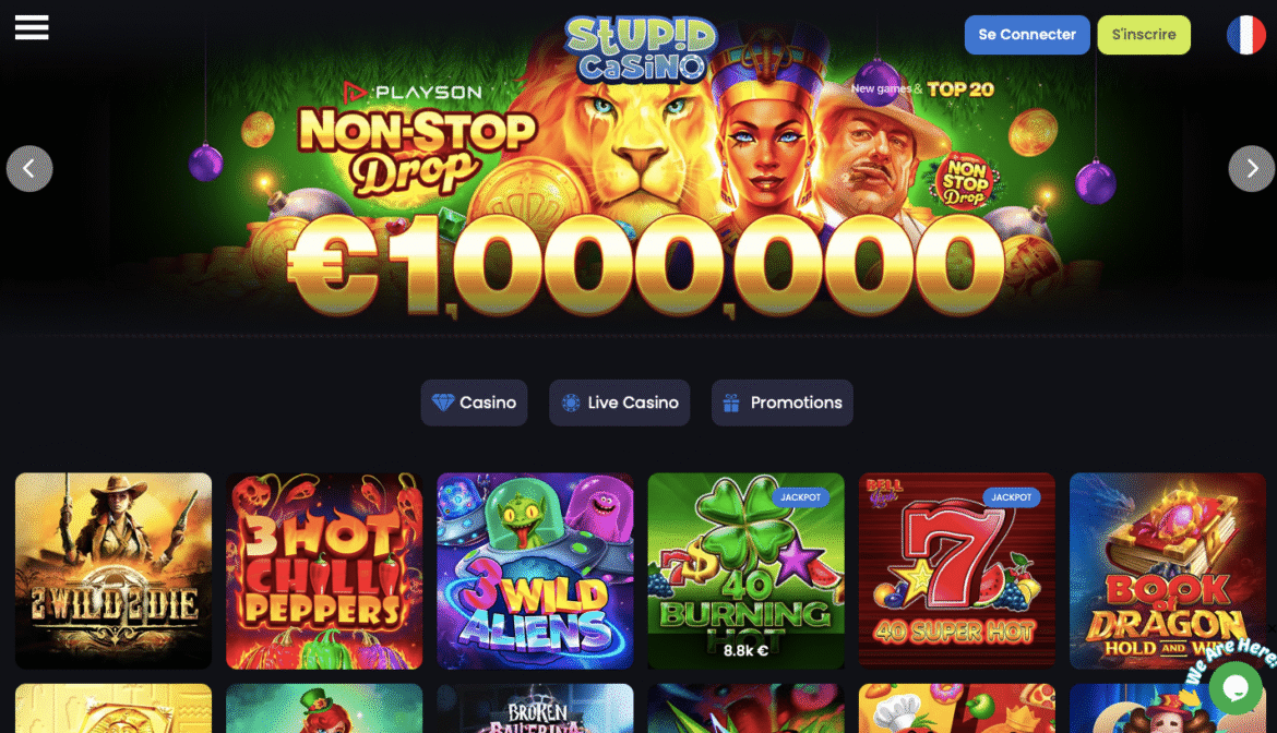 Stupid Casino en ligne – avis, bonus sans dépôt + 20 free spins
