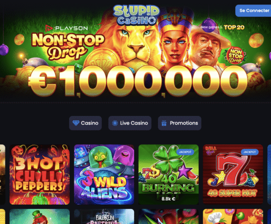 Stupid Casino en ligne – avis, bonus sans dépôt + 20 free spins