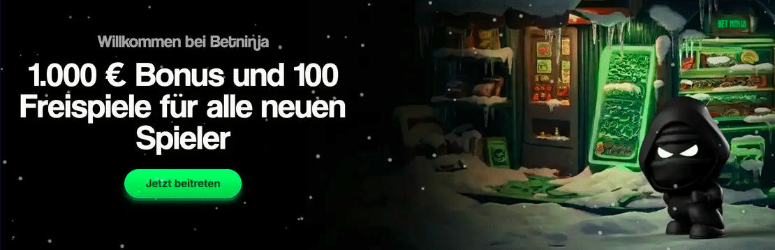 Betninja Casino Bonus ▷ 1000 € + 100 Free Spins