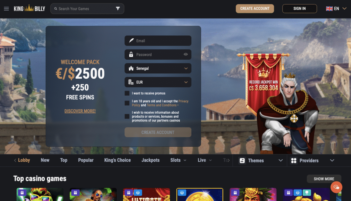 Analyse King Billy Casino