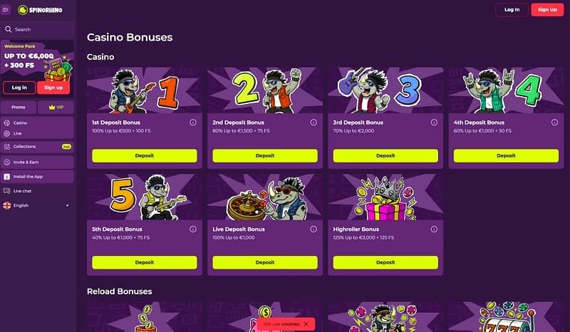 Comment activer le bonus Spinorhino sans code promo