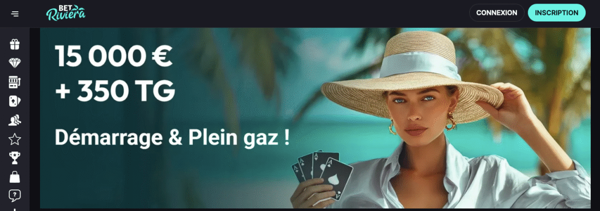 BetRiviera après inscription